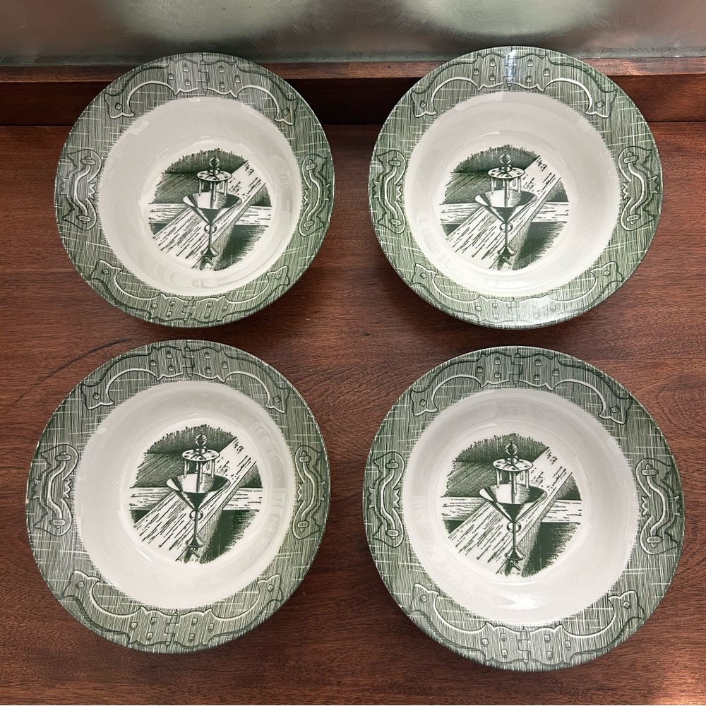💥 Vintage Royal China - The Old Curiosity Shop - Bowls - 6.25in - Set of 4